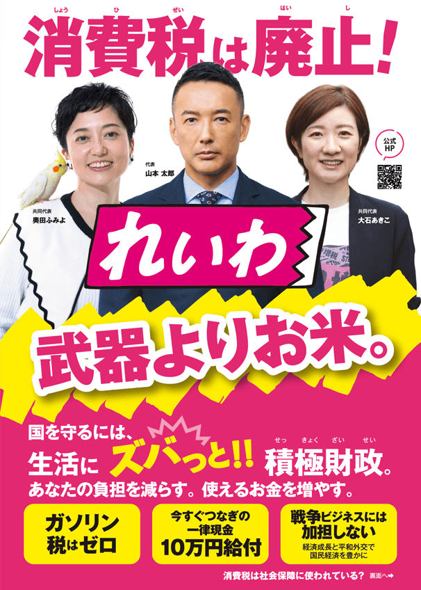 れいわ新選組,チラシ